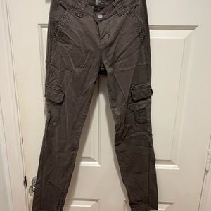 Brown skinny cargo pants